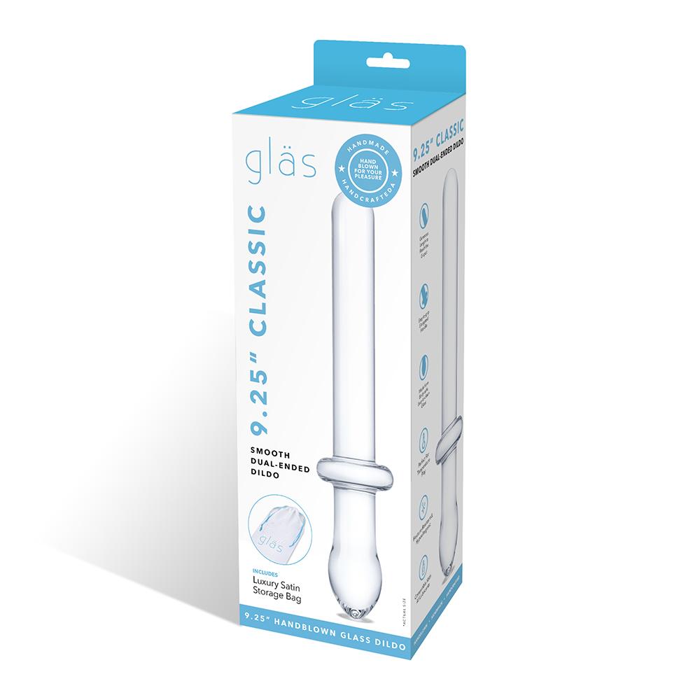 Get straight to the deepest crevices to reach pleasure zones... Glas - 9.25" Classic Smooth Dual-Ended Dildo photo-8