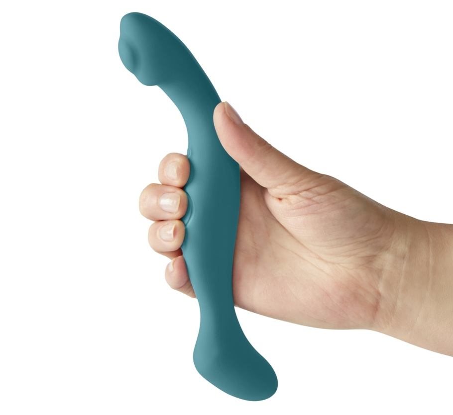 Sway warms to 104° F / 40° C, just above body temp for enhan... Lora DiCarlo - Sway Dual Warming Vibro Massager - Teal photo-2