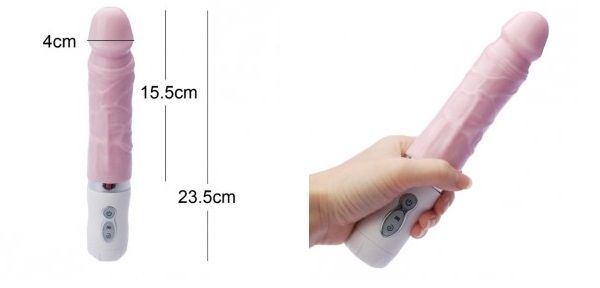 Get all the penetration you crave with this big silicone vib... Boss - Back Straight Realistic Vibrator - Pink photo-4