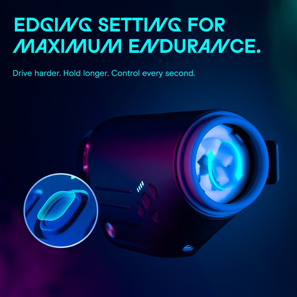 KAOTIK - The Shotty 旋转抽插震动双头智能飞机杯 - 黑色 照片-11