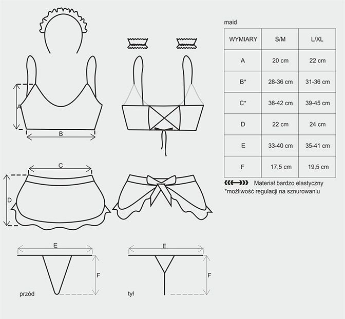 Full of charm housemaid costume will help you to make your &... Obsessive - Maid Set - Black - S/M photo-9