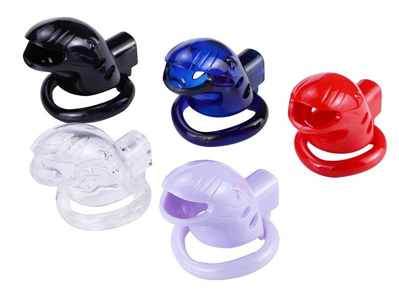 MT - Plastic Chastity Cage w Magic Lock - Purple photo-6