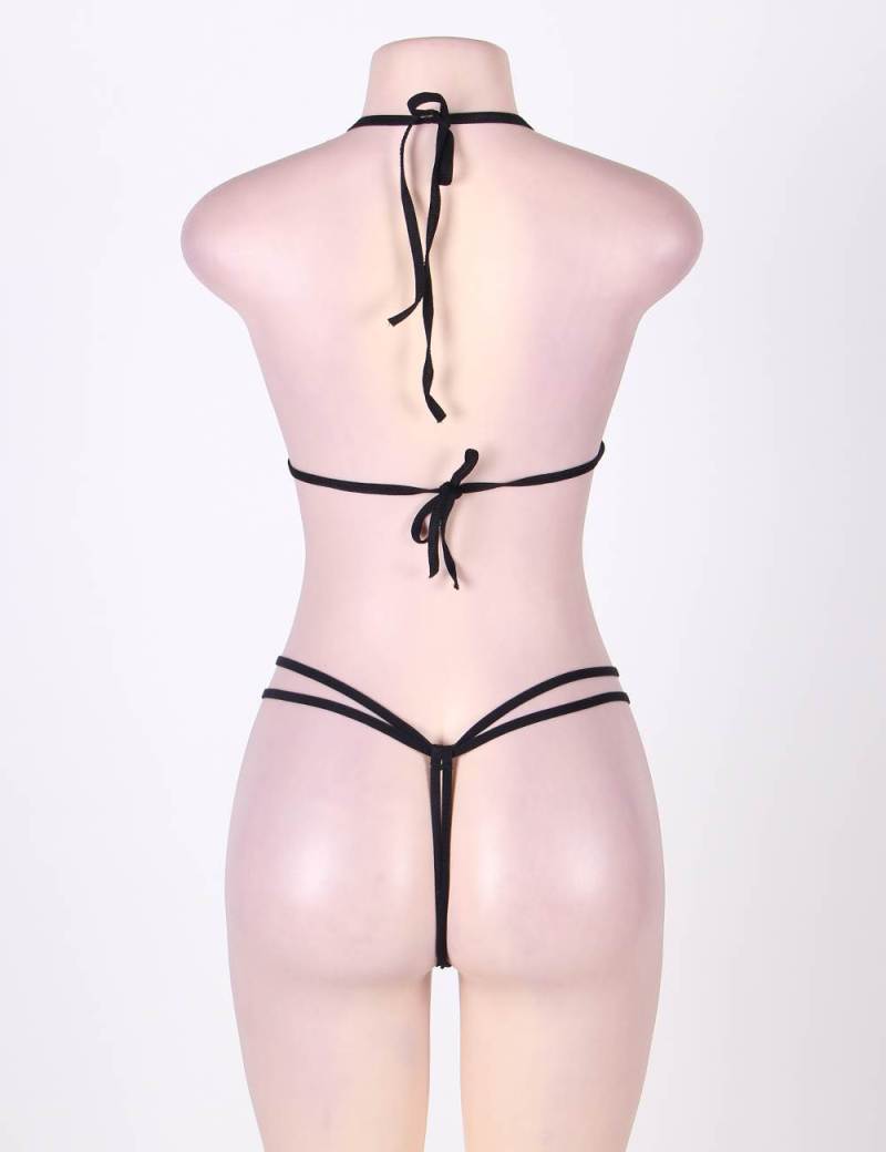 Crotchless Lace Teddy With Rhinestone
Material &... Ohyeah - Crotchless Lace Teddy w Rhinestone - Black photo-4