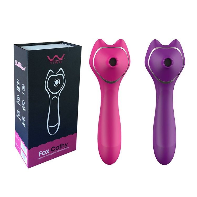 The deep rumbling sound waves will tickle and stimulate you ... Yiwa - Fox Cathy Vibrating Sucker - Pink photo-3
