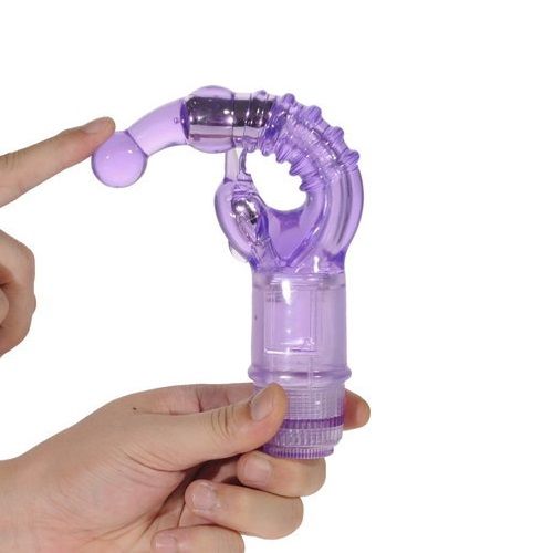 Use your waterproof Naughty Rabbit Vibrator in the tub, show... Aphrodisia - Naughty Dolphin Crystal Stimulator Vibe- Purple photo-12