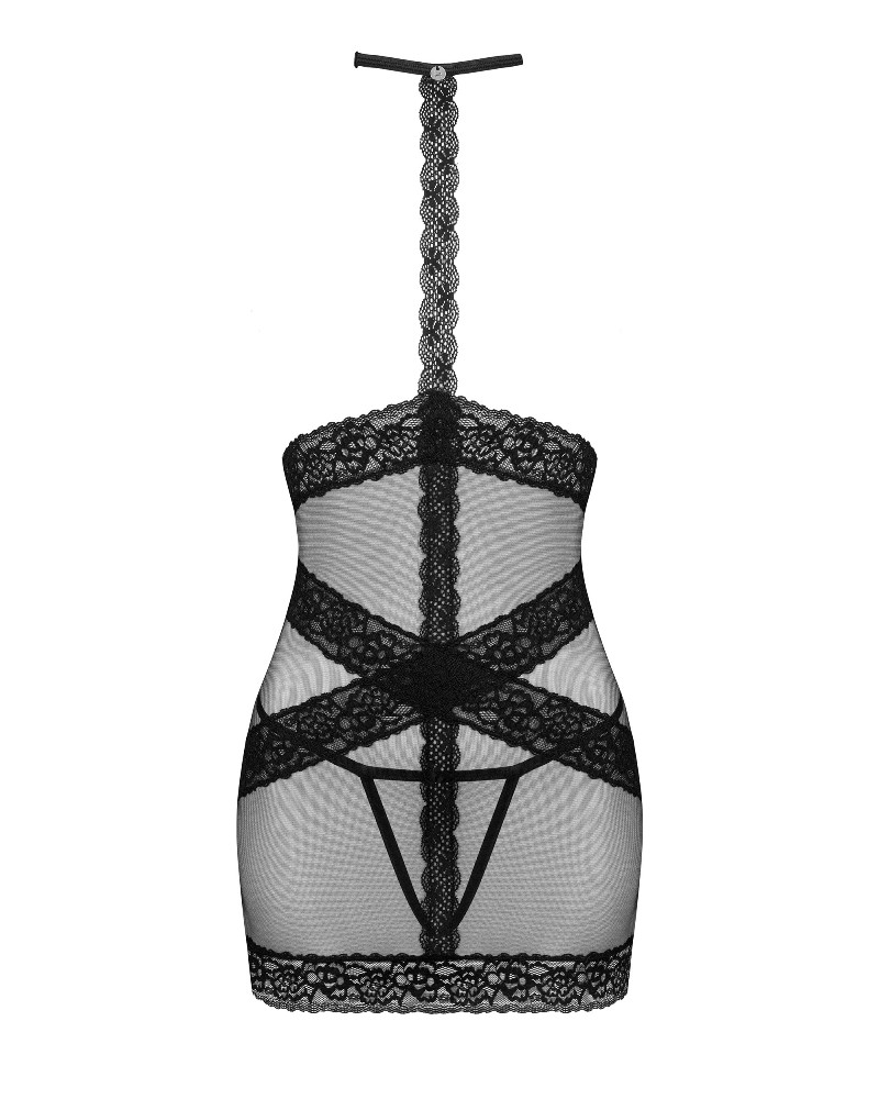 The black Lacrisia chemise is a very bold and spicy proposal... Obsessive - Lacrisia Chemise - Black - XS/S photo-7