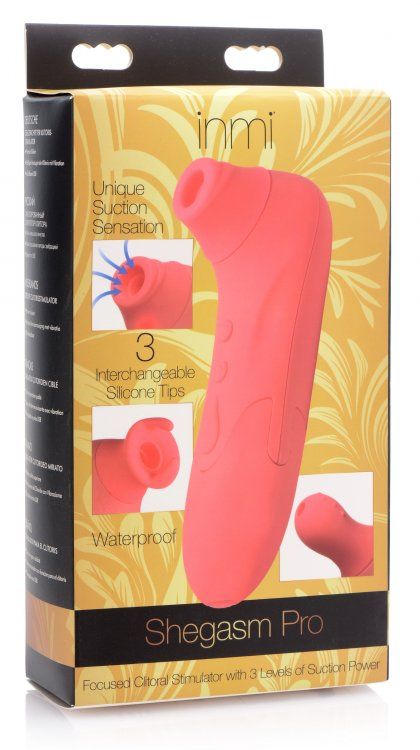 Target your clitoris for focused sucking sensations! Play wi... Inmi - Shegasm Pro Clitoral Stimulator - Pink photo-6