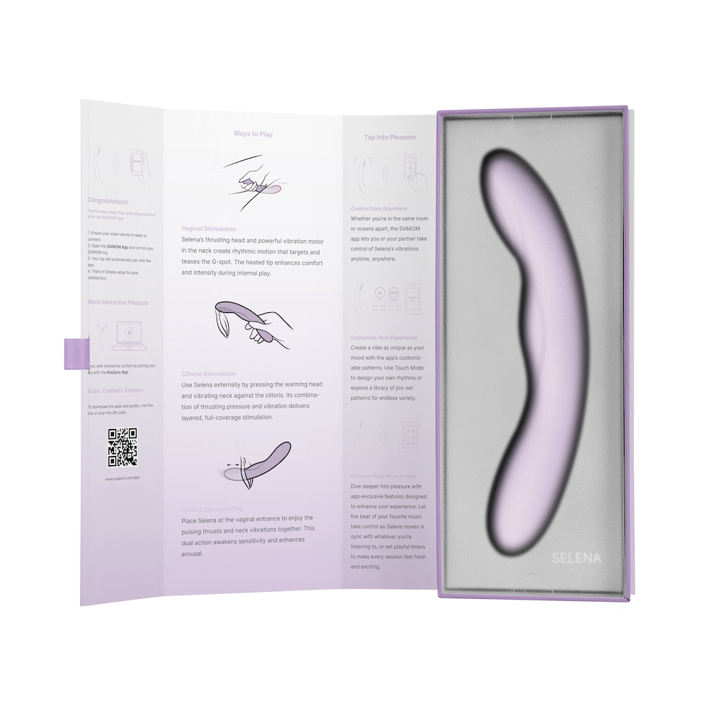 SVAKOM - Selena APP G-spot Vibrator - Pastel Lilac photo-8