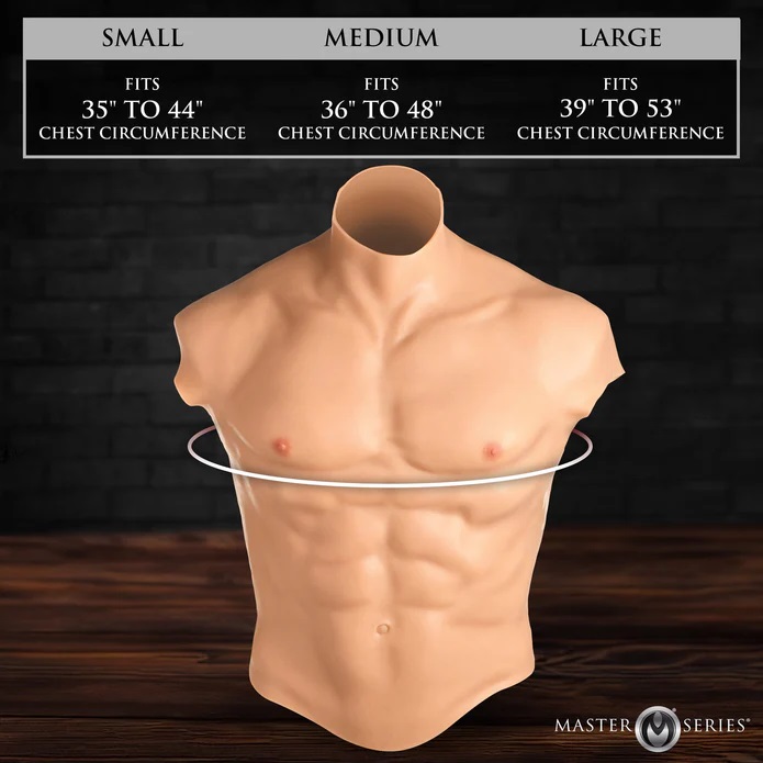 Unleash your inner strength with the Ripped Silicone Male Ch... Master Series - Ripped Silicone Male Chest S photo-6