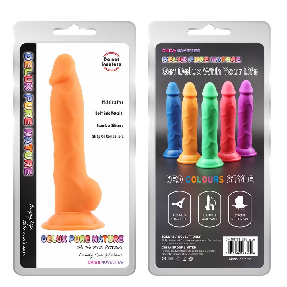 Material:Liquid Silicone
Product Size:23cm,Φ4.4cm
Product We... Chisa - C-Block Dildo - Orange photo-5