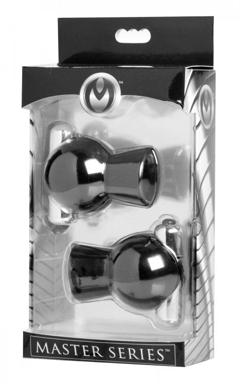 These squeezable nipple suckers are topped with powerful vib... Master Series - Reverb Vibrating Nipple Suckers - Black photo-3