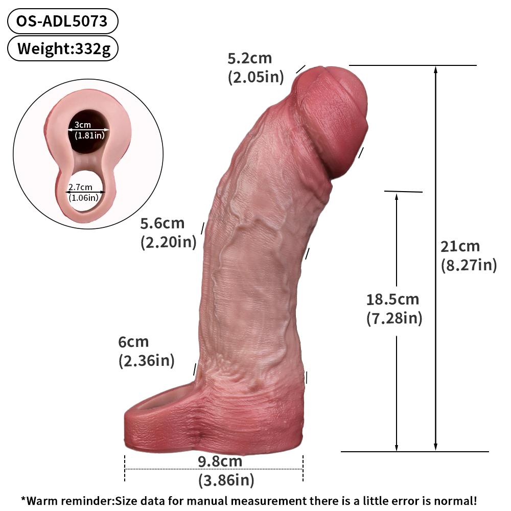 Material: liquid silicone
Head size: 5.2cm
Total length: 21... FAAK - Sauron Realistic Sleeve - Flesh photo-10