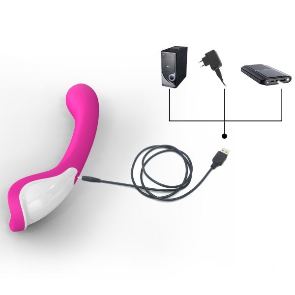 This G-spot personal massager is made of medical grade silic... RM - Kelly Smart G-spot Vibrator - Rose photo-4