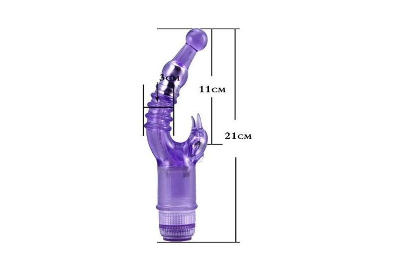 Use your waterproof Naughty Rabbit Vibrator in the tub, show... Aphrodisia - Naughty Dolphin Crystal Stimulator Vibe- Purple photo-19