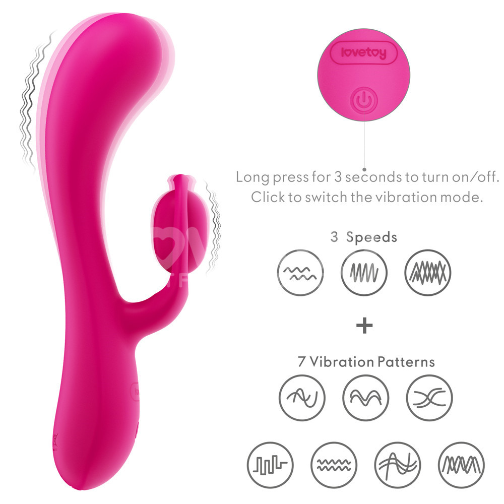 Experience ultimate pleasure with this luxury rechargeable s... Lovetoy - Orbit Rabbit Vibrator - Pink photo-15