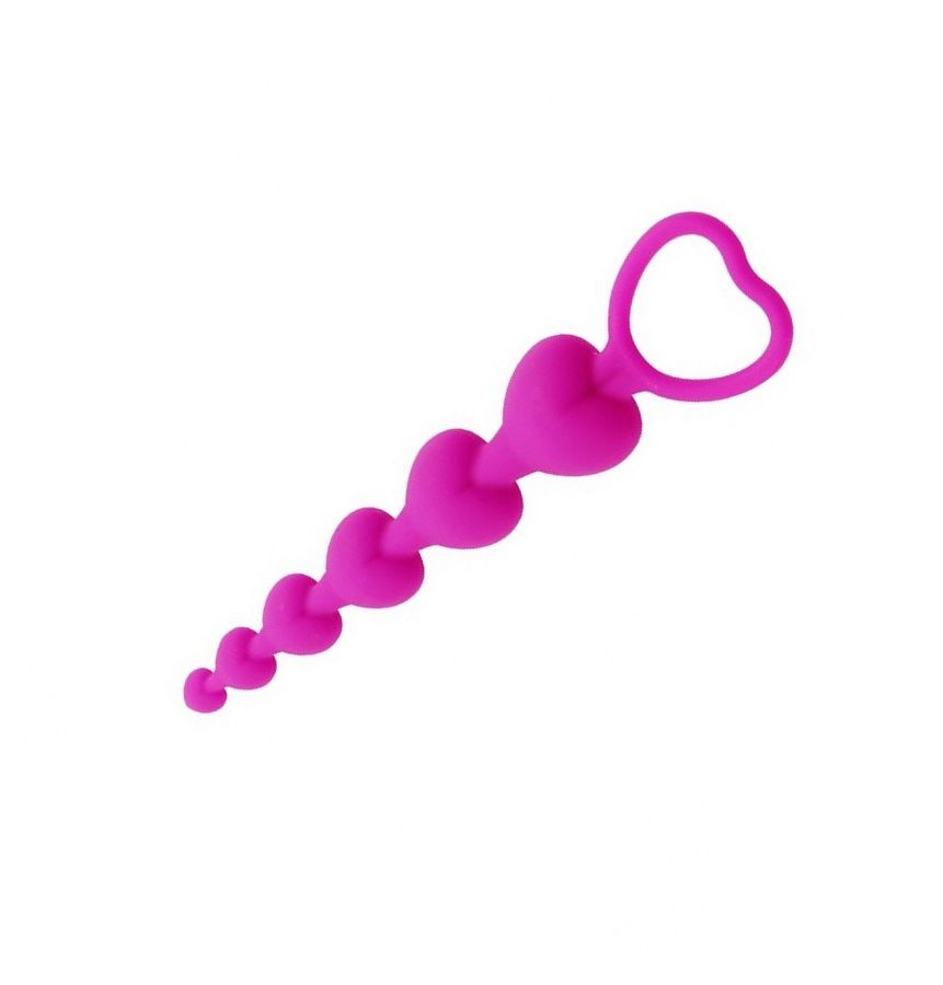 The chain is made of a safe and hypoallergenic silicone that... Chisa - Heart Booty Beads - Pink photo-3