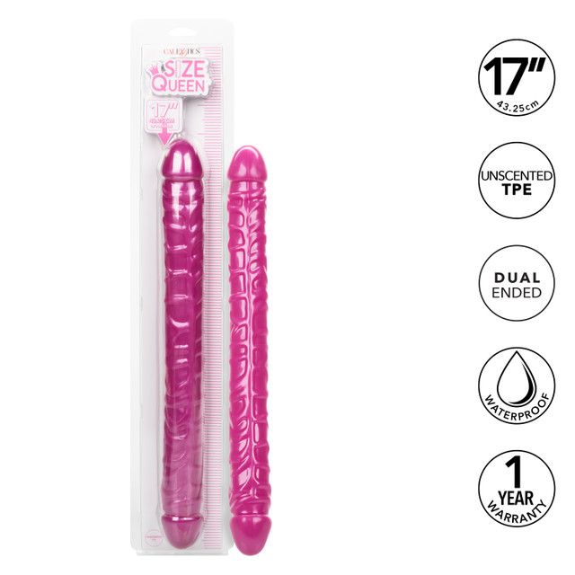 Indulge in your naughtiest fantasies and give yourself over ... CEN - Size Queen 17" Double Dildo - Pink photo-7