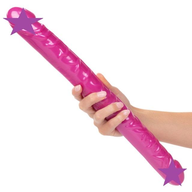 Indulge in your naughtiest fantasies and give yourself over ... CEN - Size Queen 17" Double Dildo - Pink photo-2