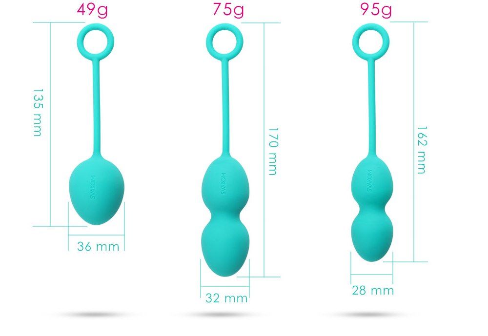 SVAKOM Nova Ben Wa Balls are made of silicone which is 100% ... SVAKOM - Nova Balls - Green photo-15