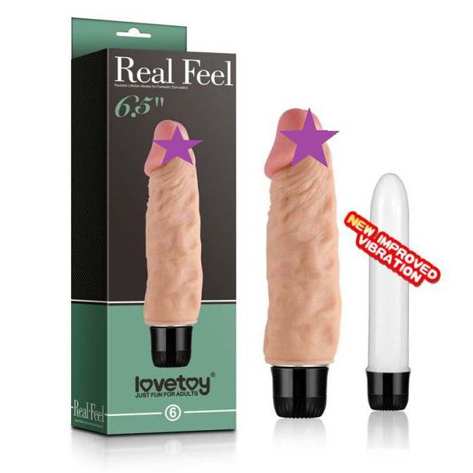 Lovetoy - Real Feel 6.5" Vibro Dildo - Skin photo-2
