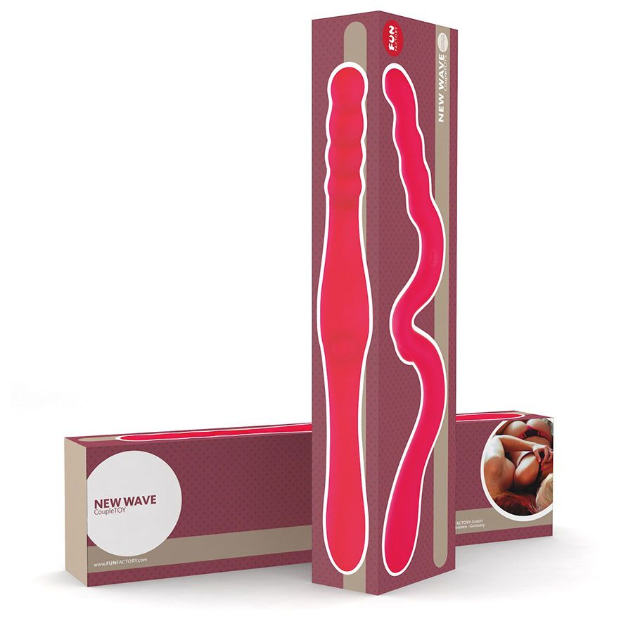The double dildo NEW WAVE with an innovative W shape is the ... Fun Factory - Wave - Pink photo-6