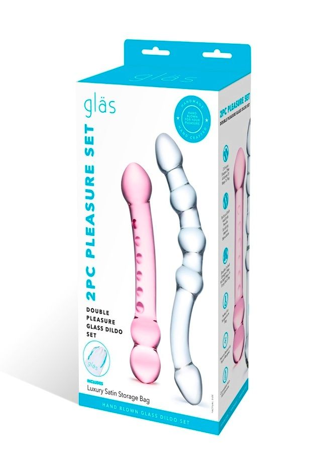 Glas - Double Pleasure 玻璃假阳具 2件装 照片-5