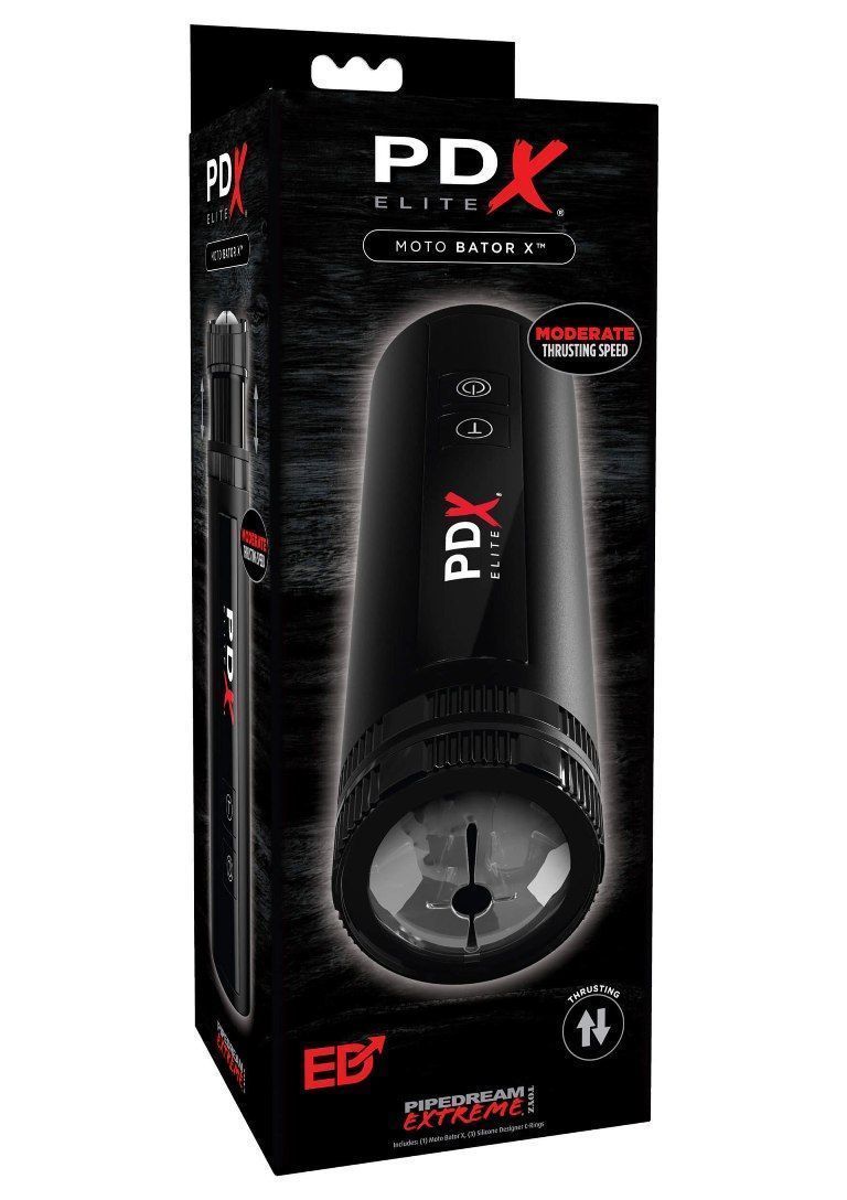 Pipedream - Moto Bator X Thrusting Masturbator - Black photo-6