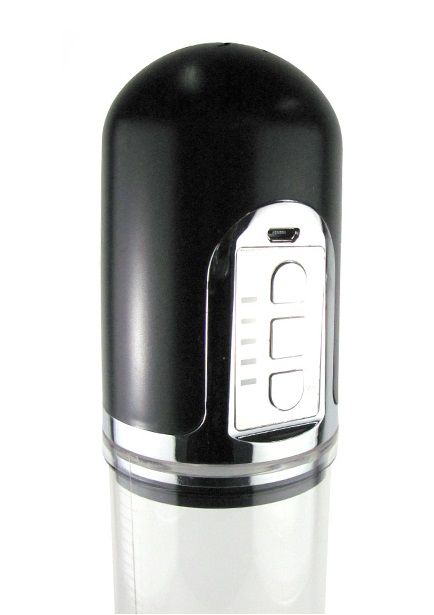Magic Love - X-Men - USB Rechargeable Auto Penis Pump and Masturbator TPR - Bk photo-2