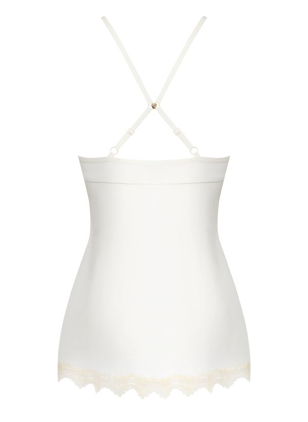 Obsessive - 874-BAB-2 - 連身裙連丁字褲 - 米白色 - L/XL 照片-9