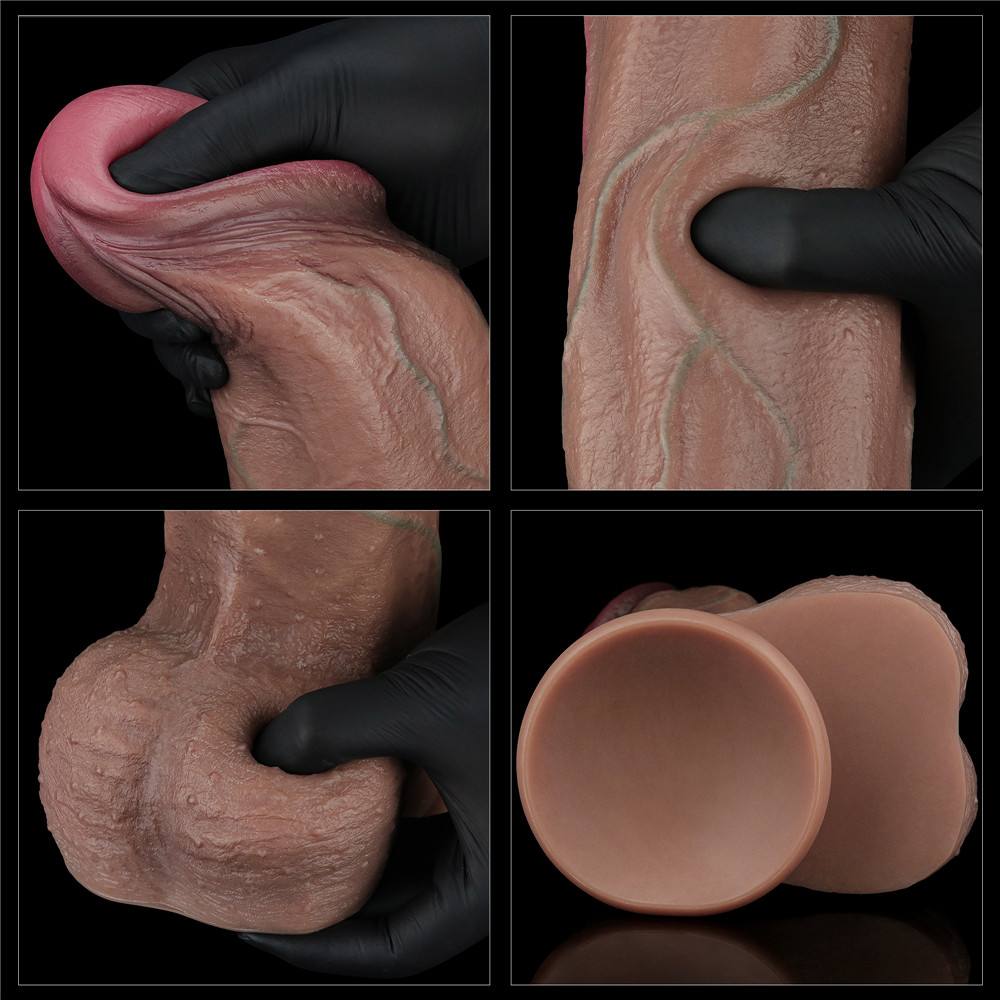Built to deliver the most lifelike satisfaction, Love Toy Du... Lovetoy - 13" XXL Dual Layered Cock - Brown photo-8