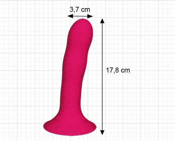 Premium dildo made of super soft Silicone with SILEXPAN dual... Adrien Lastic - 7'' Silicone Dildo - Red photo-3