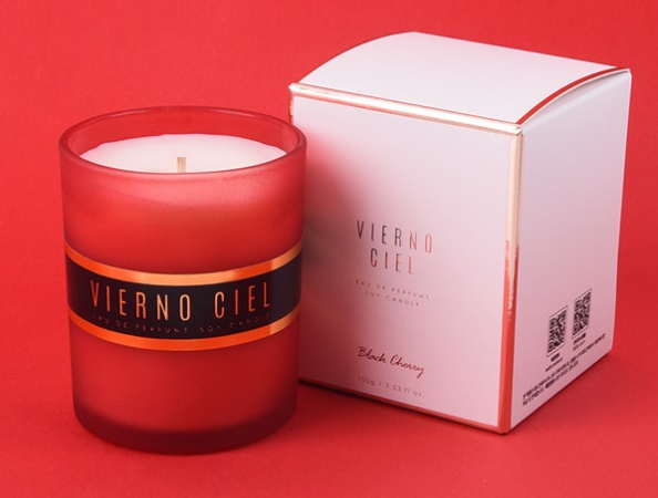 Soy candle with pheromones. Create a soft atmosphere with th... Vierno Ciel - Soy Candle Black Cherry - 100g photo-8