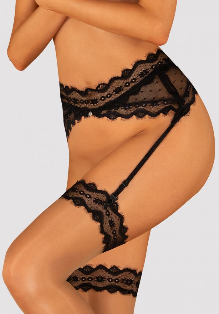 The super sensual Marrbel garter belt is a proposal for the ... Obsessive - Marrbel Garter Belt - Black - S/M photo-5