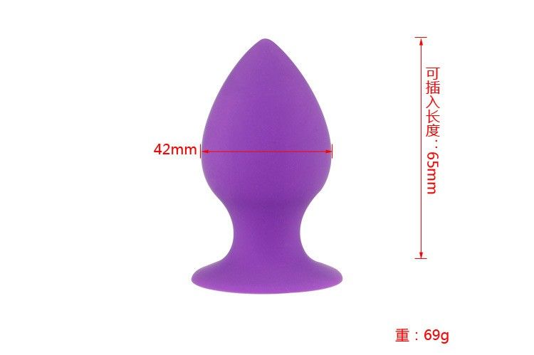 MT - Silicone Anal Plug 65x42mm - Purple photo-7