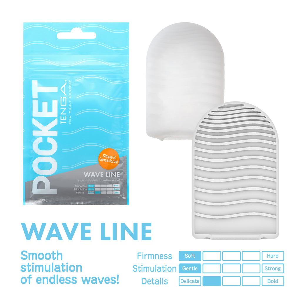 Tenga - Pocket Wave Line - Aqua