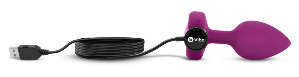B-Vibe - Vibrating Jewel Plug S/M - Fuchsia photo-5