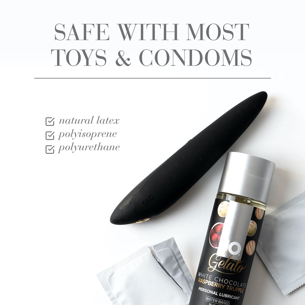 Gelato water-based flavored lubricants bring richness and de... JO - Gelato White Chocolate Raspberry Lubricant - 120ml photo-3