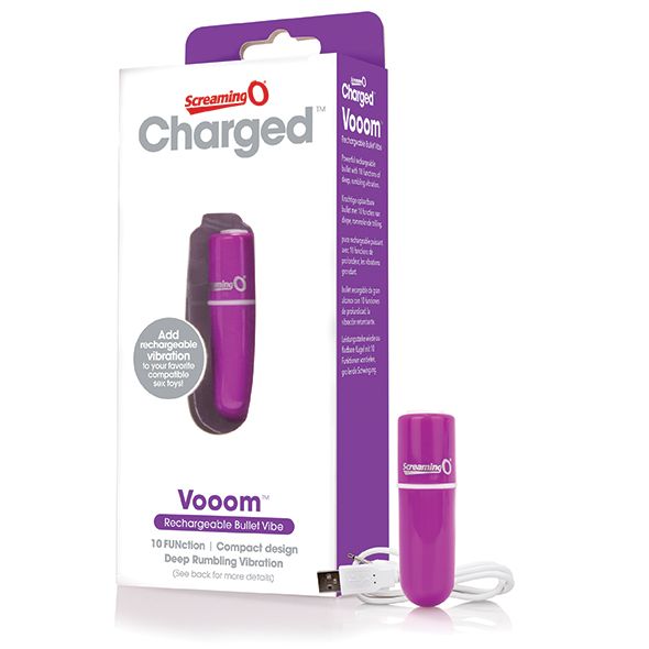 Enjoy powerful portable vibration with Charged Vooom, a uniq... The Screaming O - Charged Vooom Bullet Vibe - Pink photo-5
