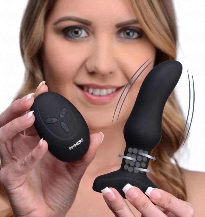 Curved Model M Rimmer is now available in a slimmer size for... Rimmers - Slim M Curved Rimming Plug w Remote Control photo-2