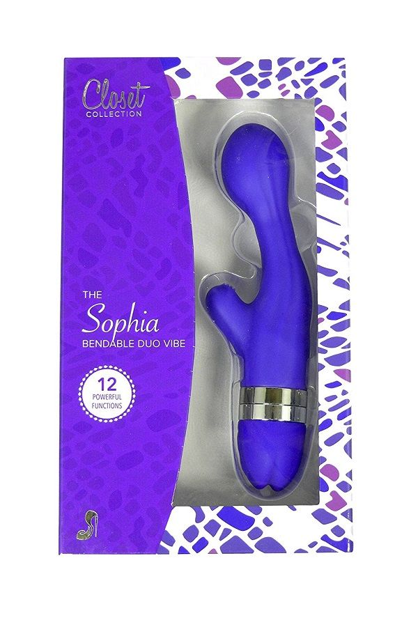 Round and sexy, with gently curving hips in the middle of th... Closet Collection - Sophia Bendable Duo Vibe - Purple photo-4