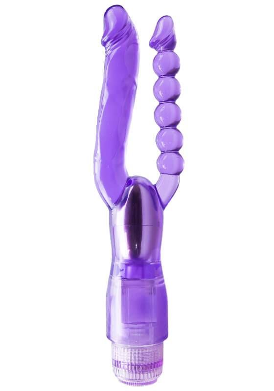 Are you looking for some special 02 Vibrators?This dual pene... Aphrodisia - Double Pleasure Dual Penetrator Vibrator - Purple photo-9