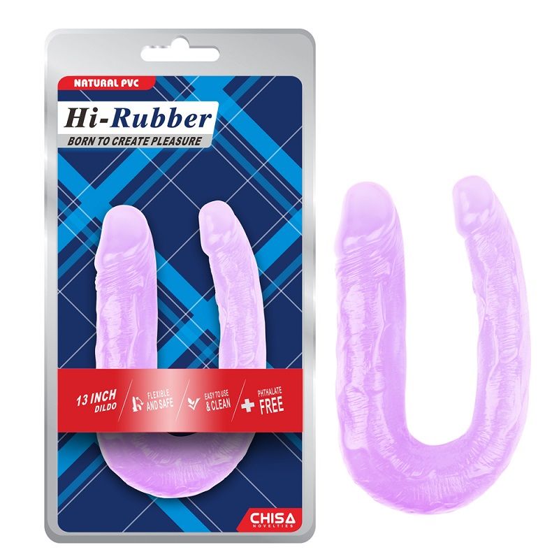 Chisa - 13″ Double Dildo - Purple photo-3