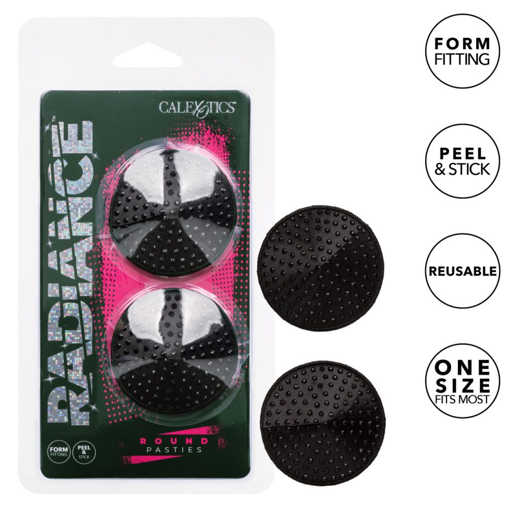 Wrap your goodies in glamour with the ravishing Radiance Rou... CEN - Radiance Round Pasties - Black photo-7