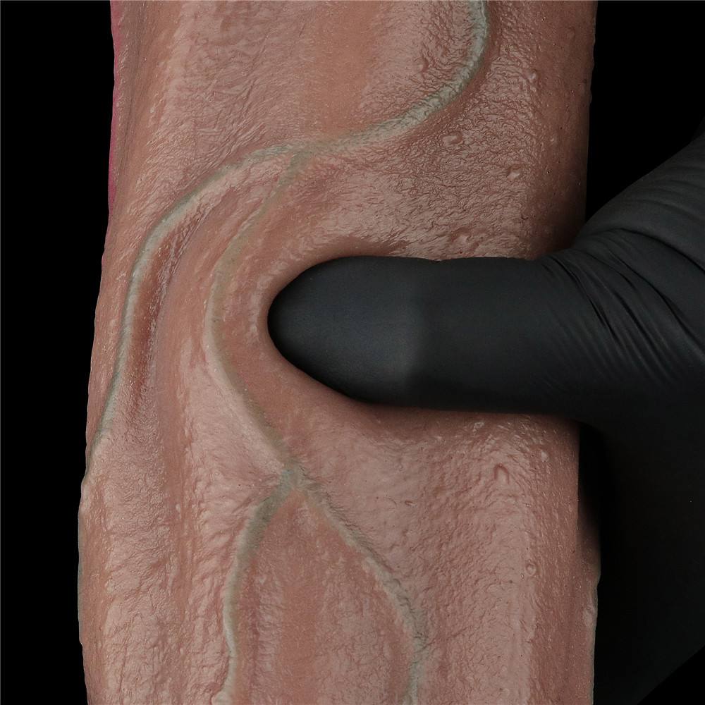 Built to deliver the most lifelike satisfaction, Love Toy Du... Lovetoy - 13" XXL Dual Layered Cock - Brown photo-2