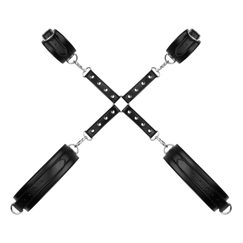 Restrain your sub in the most seductive way imaginable. With... Bedroom Fantasies - Cuffs & Hogtie Set - Black photo-4