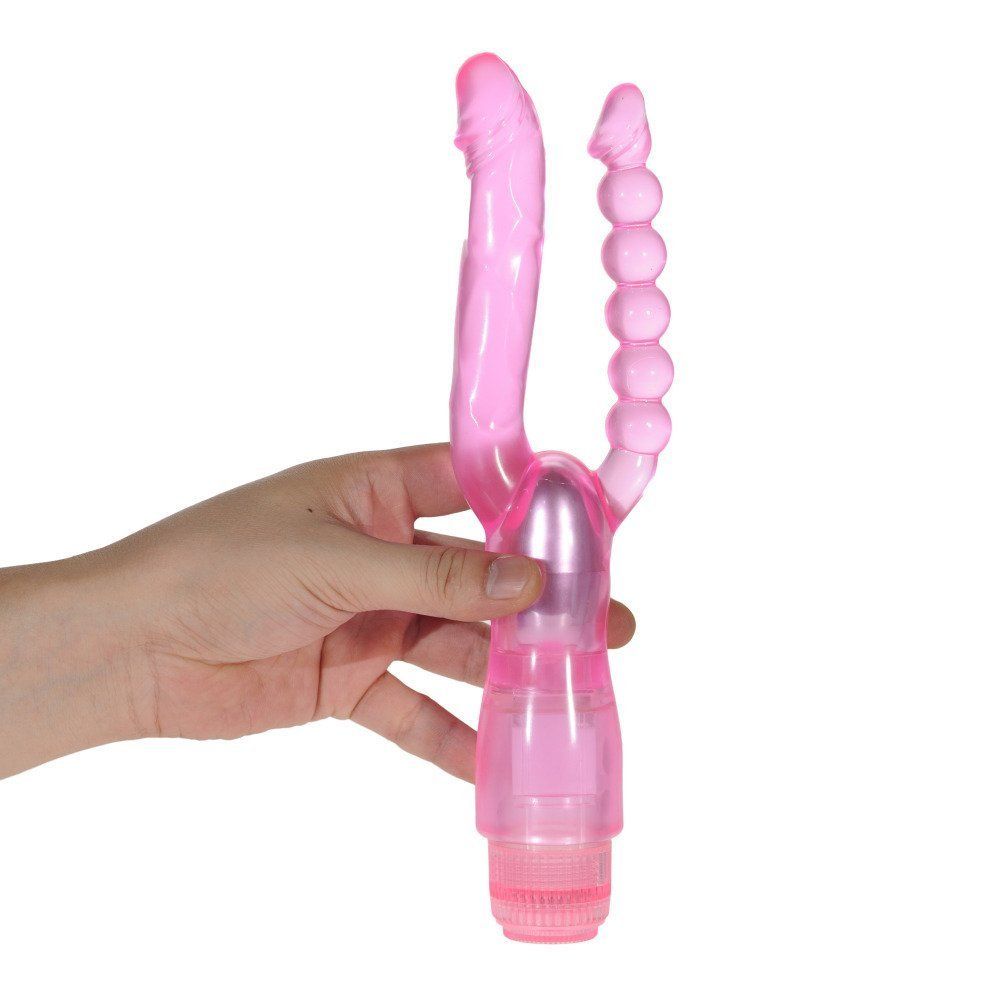Are you looking for some special 02 Vibrators?This dual pene... Aphrodisia - Double Pleasure Dual Penetrator Vibrator - Pink photo-9