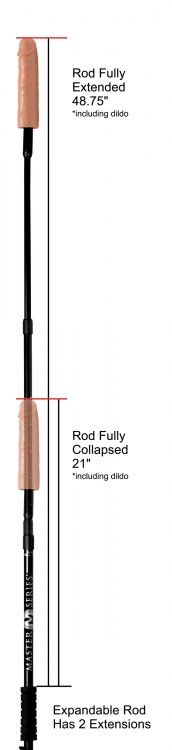 Have your naughty submissive crawling on all fours as you sh... Master Series - Dick Stick Dildo On Expandable Rod - Flesh photo-6