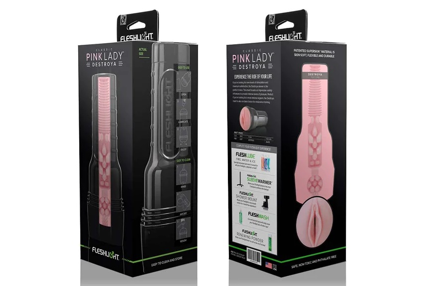 The Classic Pink Lady Destroya Fleshlight features a beautif... Fleshlight - Destroya Pink Lady Masturbator photo-8
