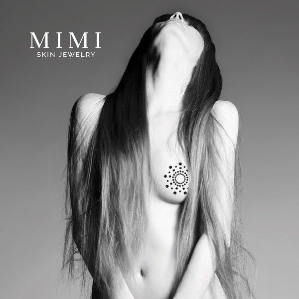 Transform yourself into an irresistible delight. Mimi is our... Bijoux Indiscrets - Mimi Nipple Covers - Black photo-6