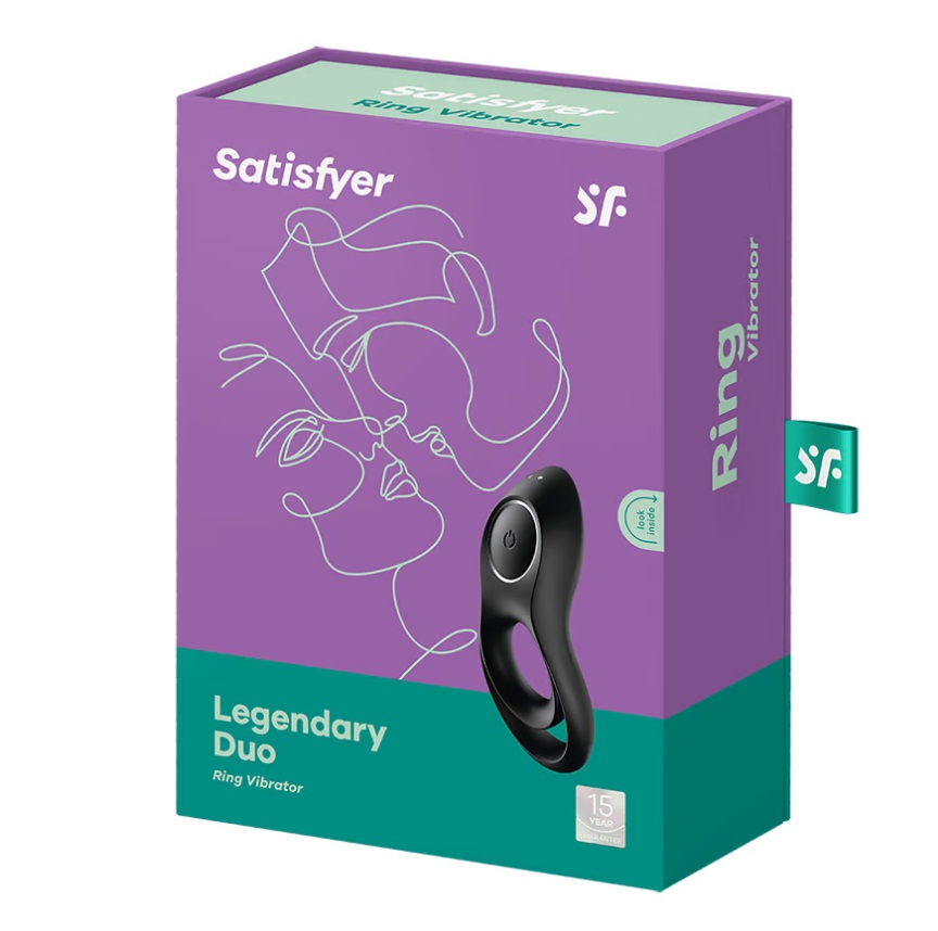 With its two rings for the penis and the testicles, the Sati... Satisfyer - Legendary Duo Vibro Ring - Black photo-6